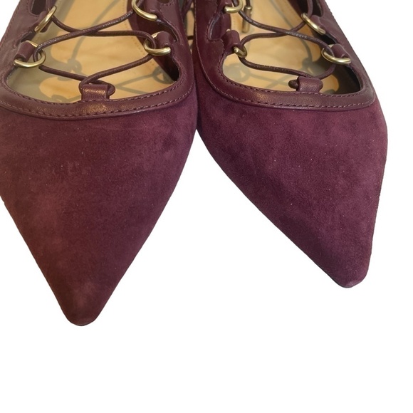 Michael Kors Purple Lace-Up Flats - Picture 4 of 10